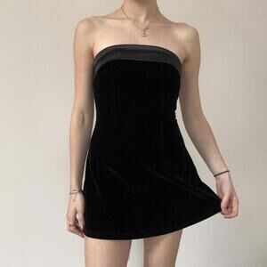 velvet tube dress with